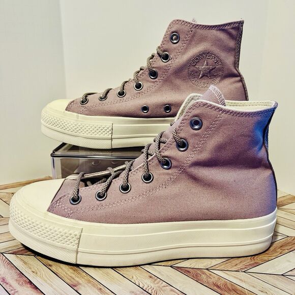 Converse Chuck Taylor All Star Lift W 8.5 Hi Top Platform Sneakers Lucid Lilac - Picture 1 of 9